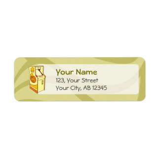 Tall arcade game console label