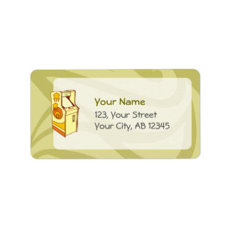 Tall arcade game console label