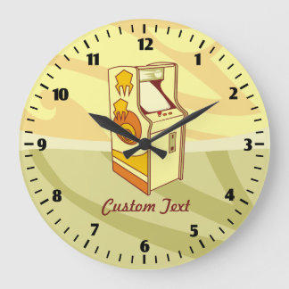 Tall arcade game console large clock