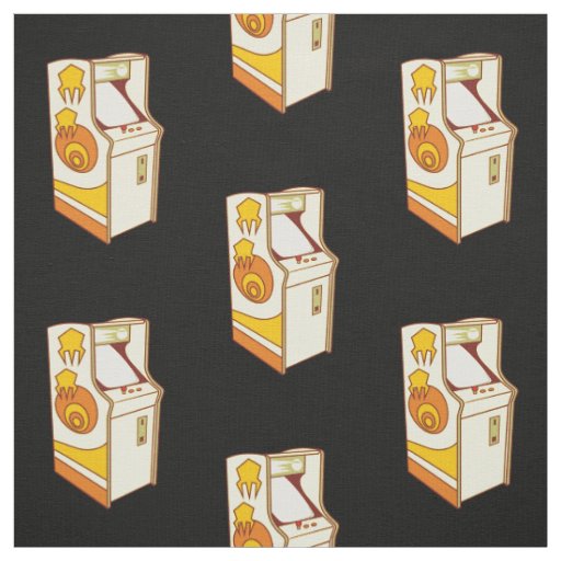 Tall Arcade Game Console Pattern Fabric