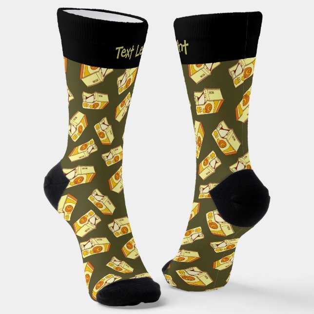 Tall Arcade Game Console Pattern Socks (Angled)