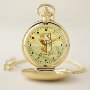 Tall arcade game console pocket watch