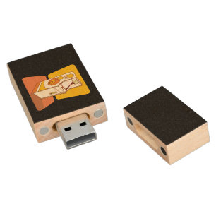 Tall arcade game console wood USB flash drive