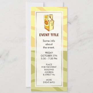 Tall Arcade Games Console Invitation