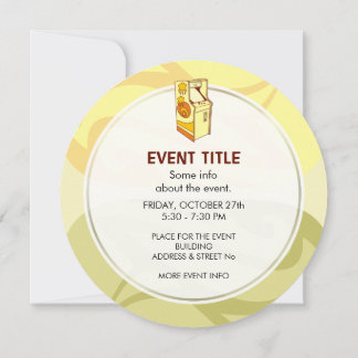 Tall Arcade Games Console Invitation