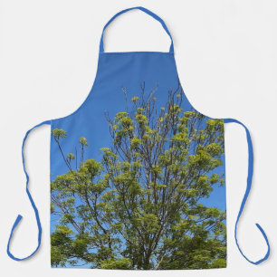 Tall Ash Tree In The Beautiful Blue Sky Photo Apron