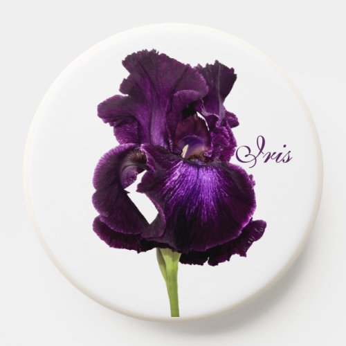Tall Bearded Purple Iris  Flower Personalized  PopSocket