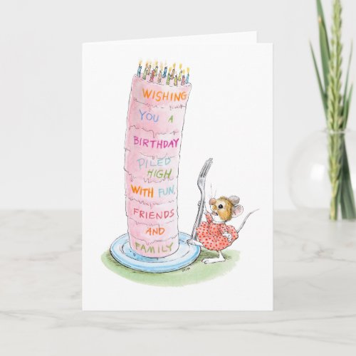 Tall Birthday Cake Card