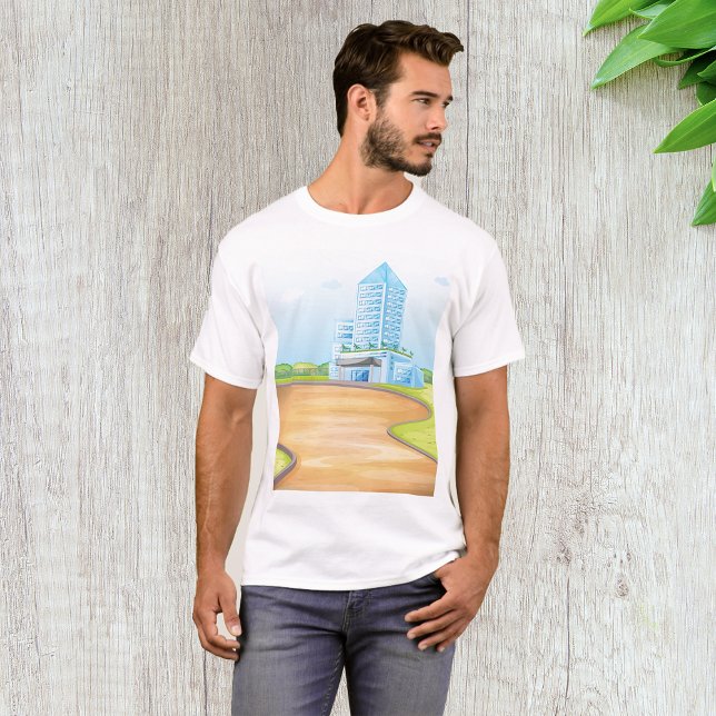 Tall Blue Building Mens T-Shirt (Creator Uploaded)