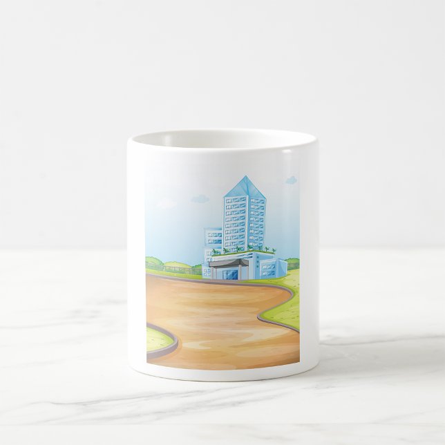 Tall Blue Building Mug (Creator Uploaded)