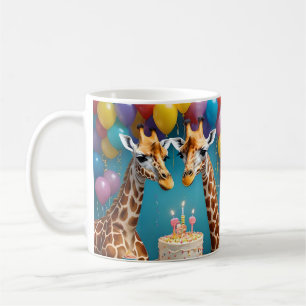 **"Tall Celebrations: A Giraffe's Birthday Bash"** Coffee Mug