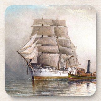 Tall Clipper Ship Ocean High Seas Coaster