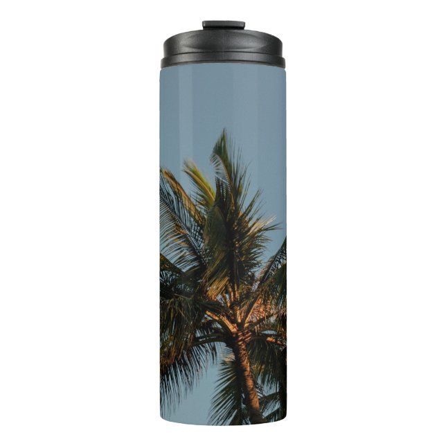 Tall coconut tree thermal tumbler (Front)