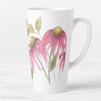 Tall coneflower mug. latte mug