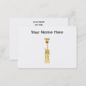 Tall Cute Giraffe. Cartoon Animal. Business Card (Front/Back)