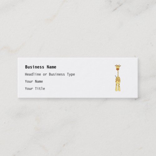 Tall Cute Giraffe. Cartoon Animal. Business Card Templates
