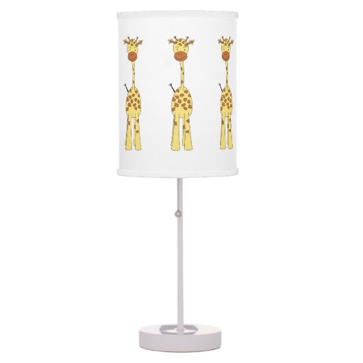Tall Cute Giraffe. Cartoon Animal. Table Lamp (Front)