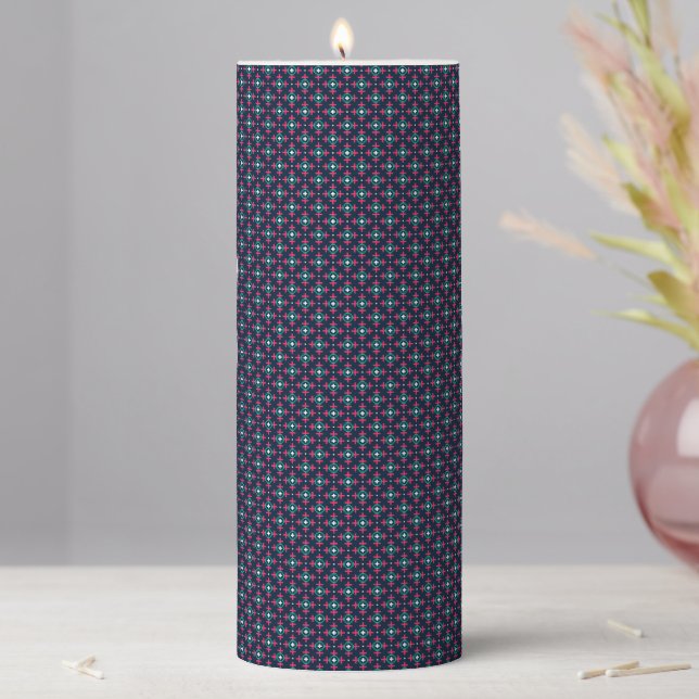 Tall cylindrical candle with a dark background  (In Situ)