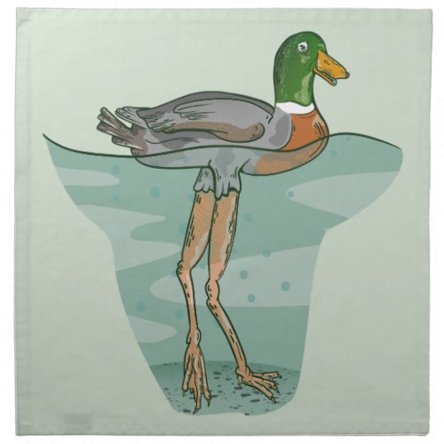 Tall duck with long legs cloth napkin