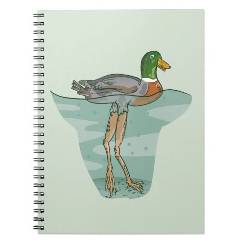 Tall duck with long legs notebook