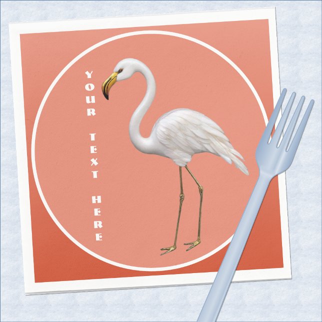 Tall Flamingo Soft Peach Party Napkins (Creator Uploaded)