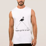 [ Thumbnail: Tall Flamingo: Wanna Go For a Run? Shirt ]