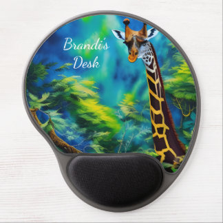 Tall Giraffe in the Trees Gel Mouse Pad