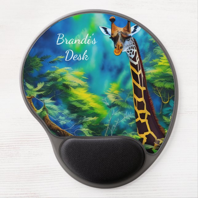 Tall Giraffe in the Trees  Gel Mouse Pad (Front)