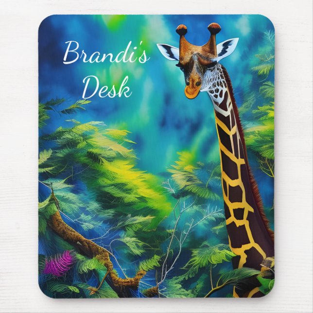 Tall Giraffe in the Trees  Mouse Pad (Front)