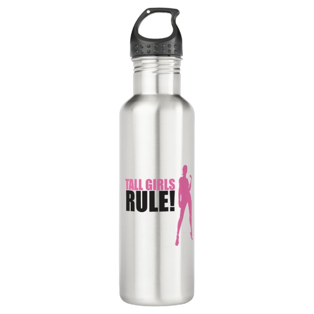 Tall Girls Rule Stainless Steel Water Bottle (Front)