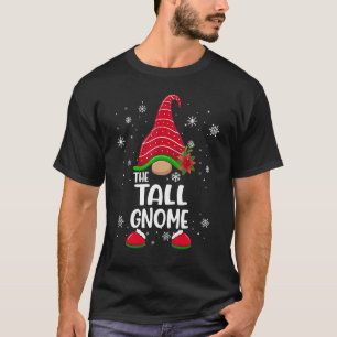 Tall Gnome Buffalo Plaid Matching Family Christmas T-Shirt