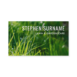 Tall Grass Photo Lawn Mowing Care Garden Service Business Card
