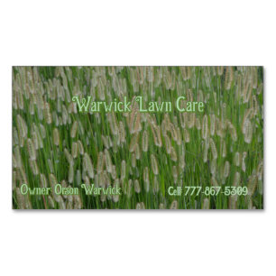 Tall Green Grasses Seeds Business Card Magnet