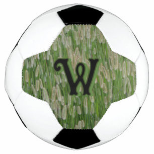 Tall Green Grasses Seeds Soccer Ball