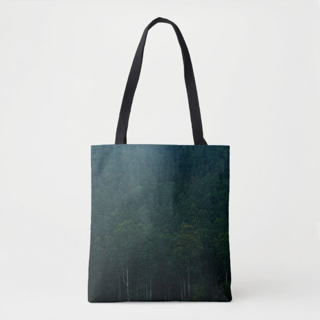 TALL GREEN TREES TOTE BAG (Front)
