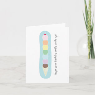 Tall Ice Cream Cone Birthday Card