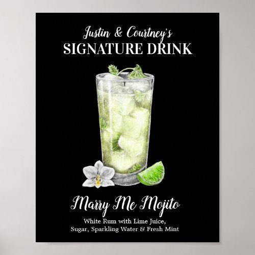 Tall Mojito  PERSONALIZE this Signature Drink Pla Poster