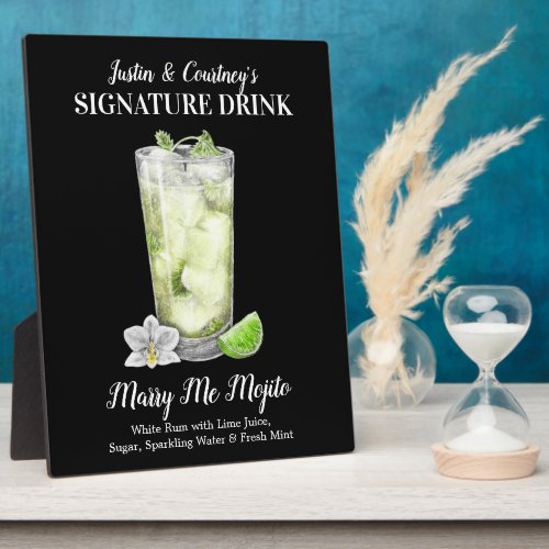 Tall Mojito  PERSONALIZE this Signature Drink Plaque