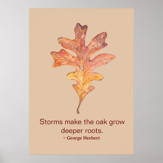 Tall Oak Leaf Poster (Front)