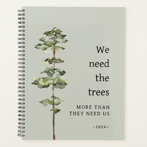 Tall Pine Tree Eco Friendly 2024 Planner