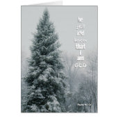 Tall Pine Tree Snow Storm Christian Message (Front)