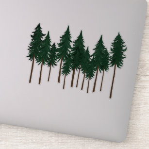 Tall Pine Trees Forest Sticker