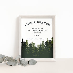 Tall Pines Business Name Promotional Poster
