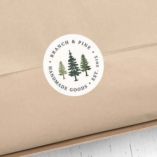 Tall Pines Classic Round Sticker