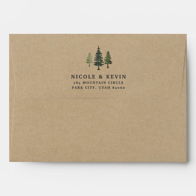 Tall Pines Kraft Envelope (Back (Top Flap))