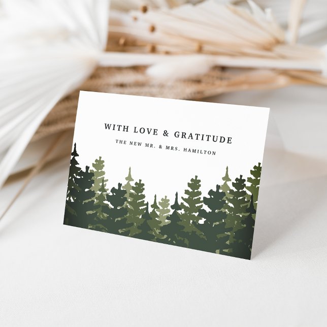 Tall Pines Letterpress Thank You Card (Creator Uploaded)