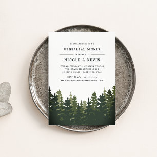 Tall Pines Rehearsal Dinner Invitation