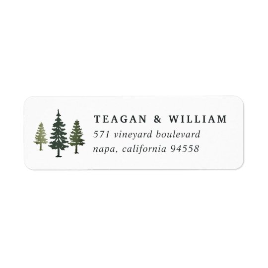 Tall Pines Return Address Label | Zazzle.com