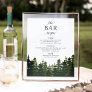 Tall Pines Wedding Bar Menu Sign