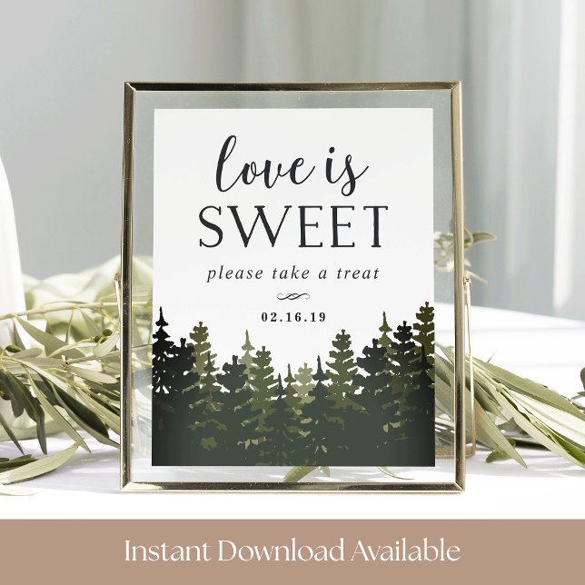 Tall Pines Wedding Dessert Table Sign (Creator Uploaded)